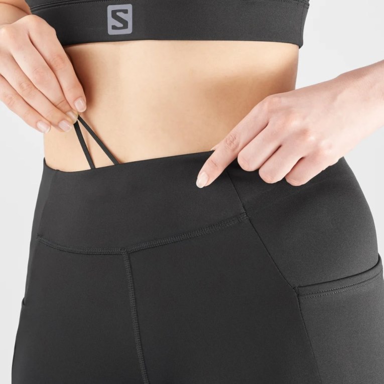 Black Salomon Cross Run 5'' Short Women's Running Tights | IE BO3179